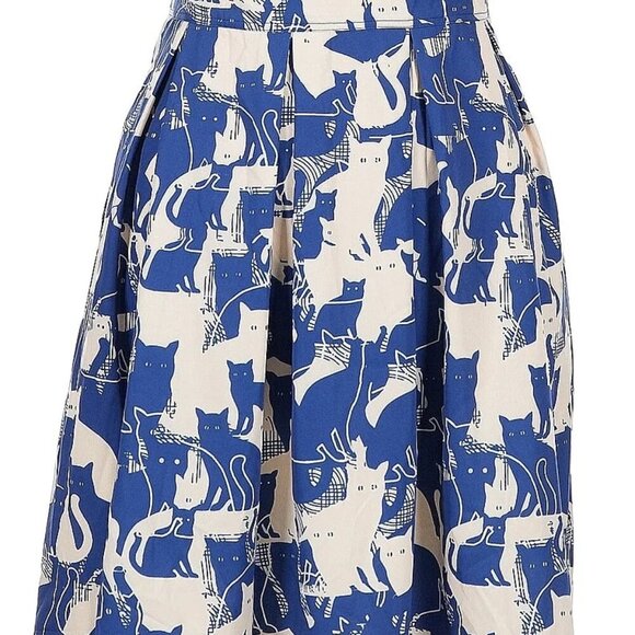 eShakti Cat Dress HTF Print - Picture 5 of 5